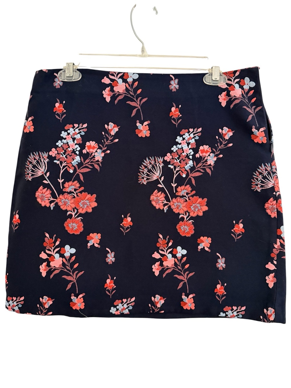 Floral Print Navy Mini Skirt
